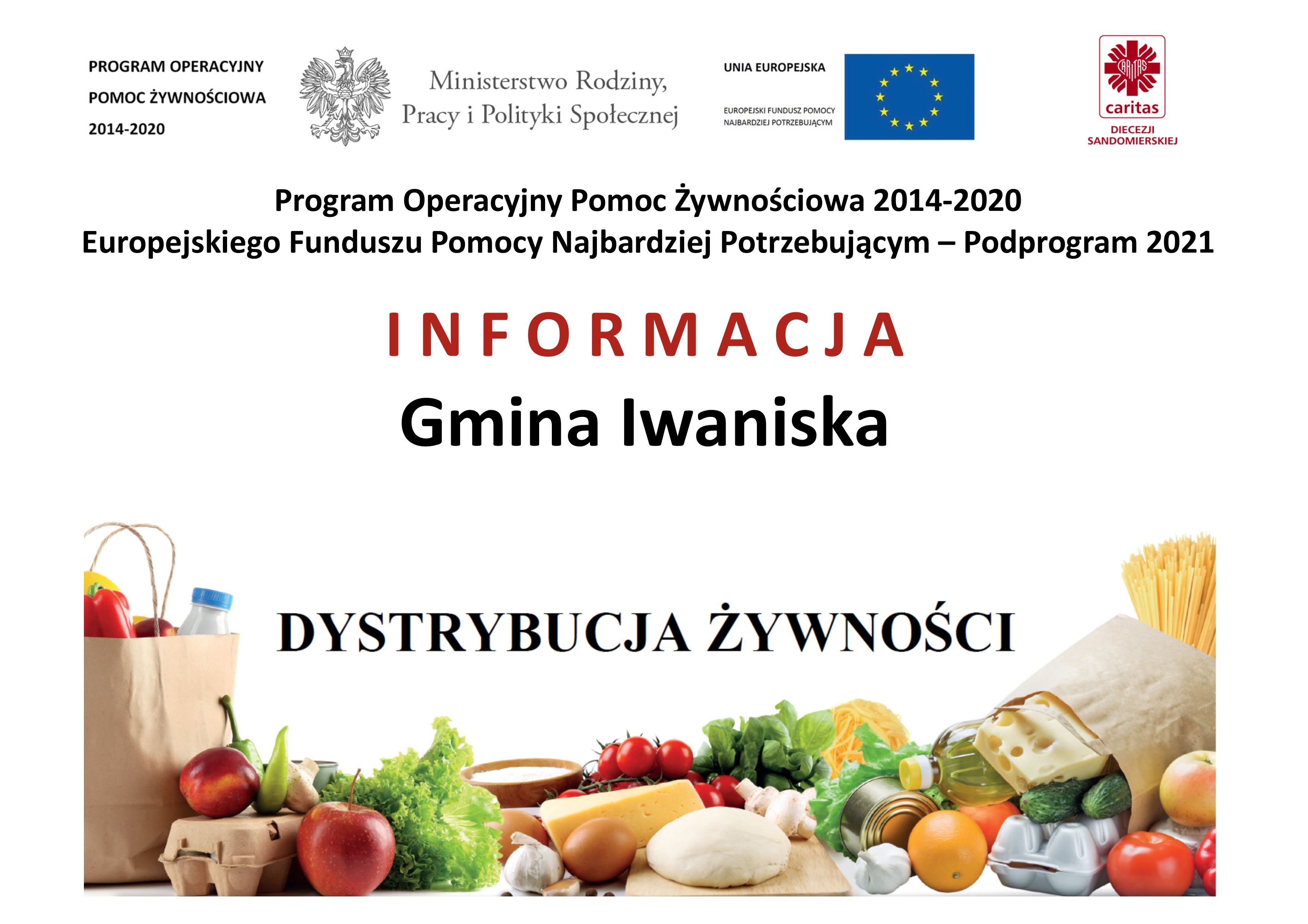 Gmina Iwaniska - III Tura wydawania żywności - Podprogram 2021