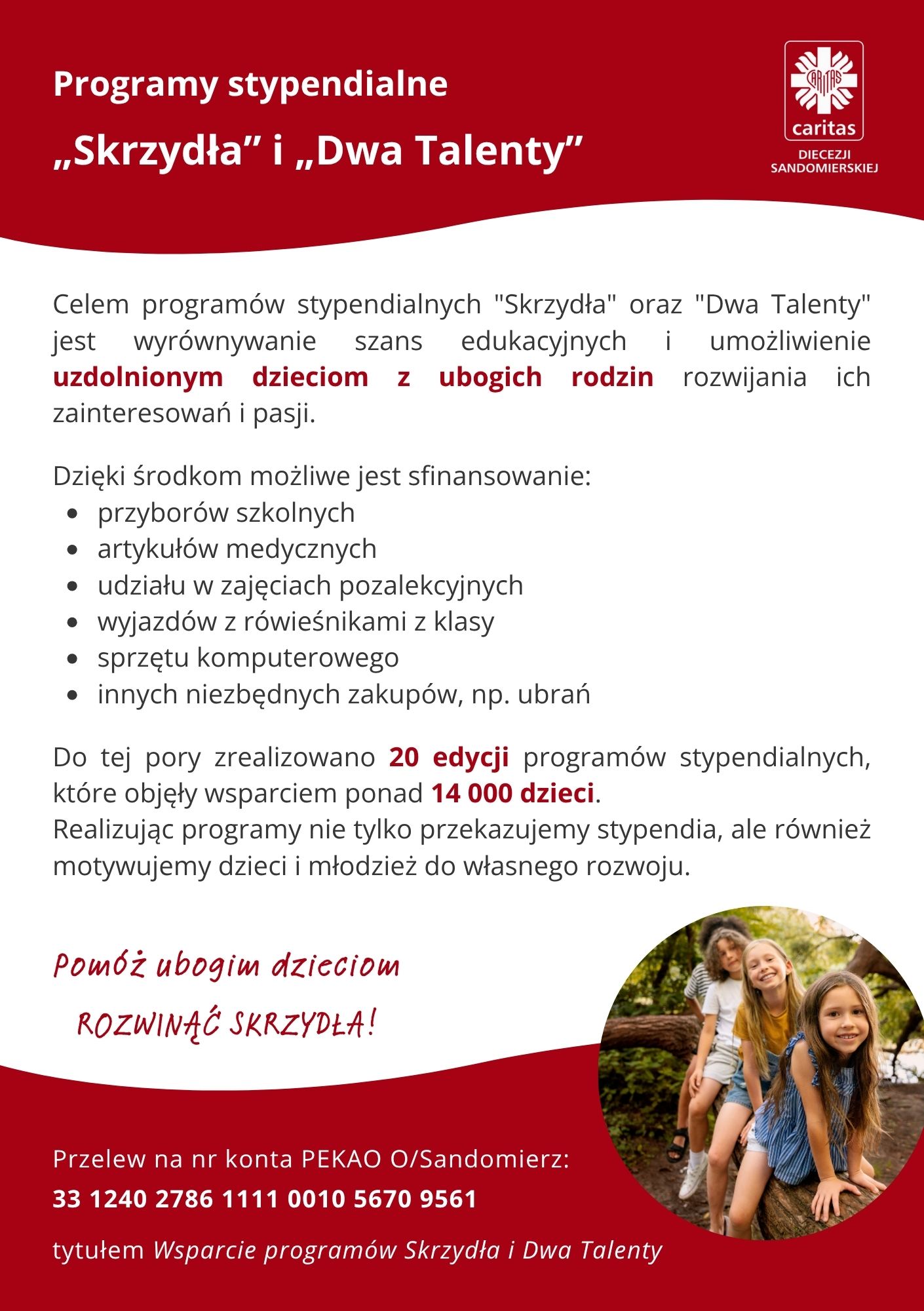 Wsparcie rozwoju dzieci - „Skrzydła" i „Dwa Talenty"