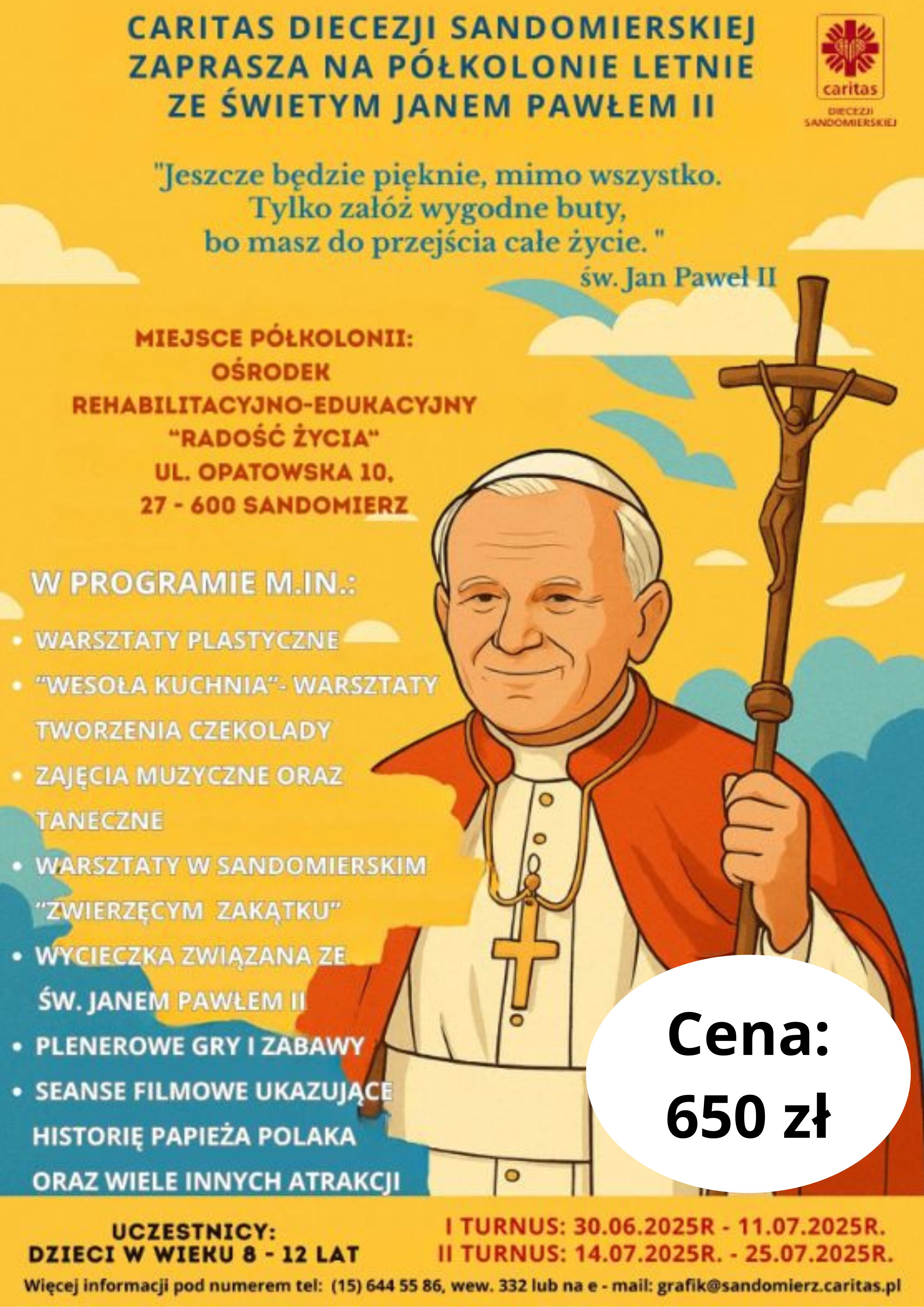 DRUGI TURNUS PÓŁKOLONII LETNICH W CARITAS DIECEZJI SANDOMIERSKIEJ