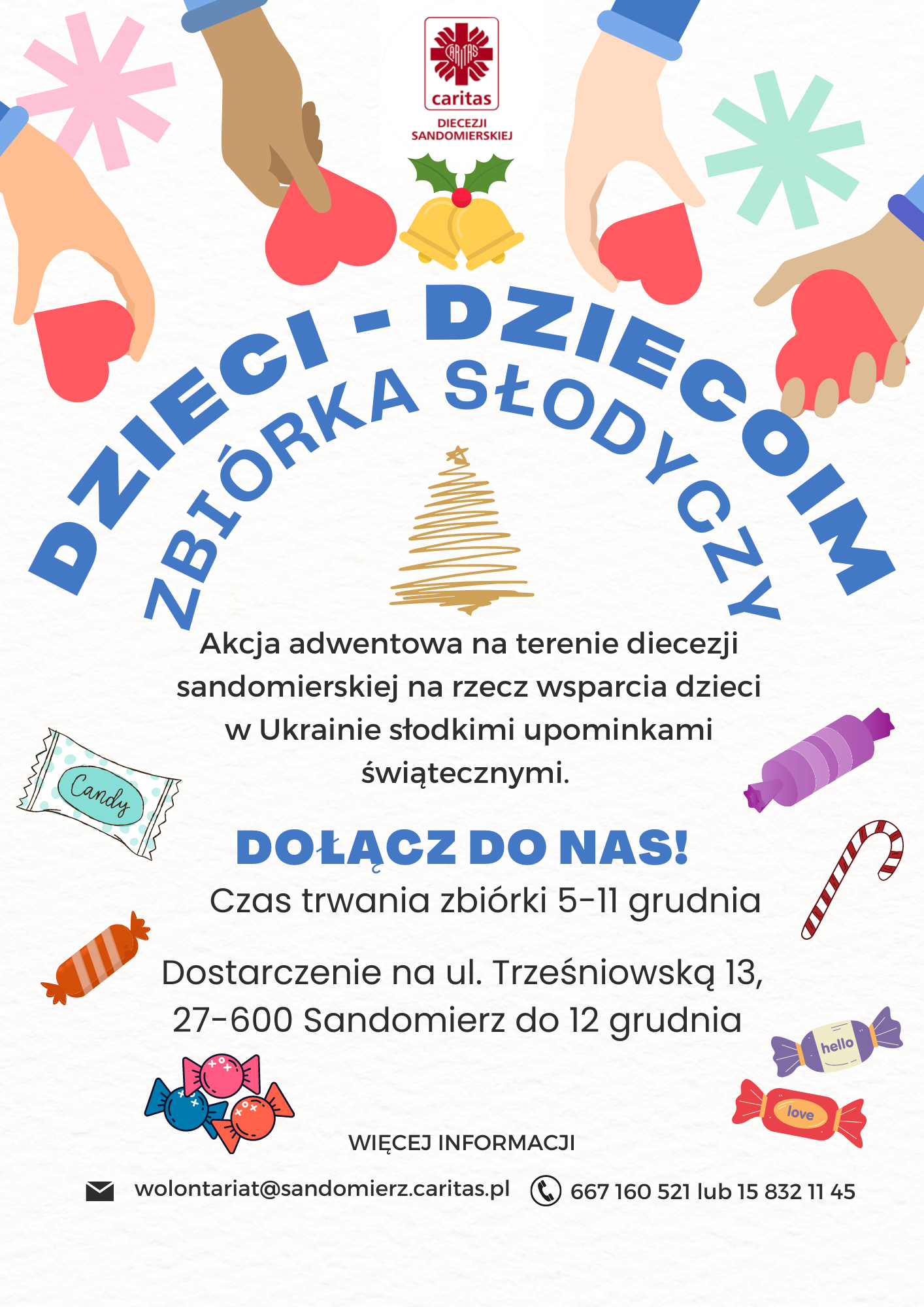 Zbiórka słodyczy na Boże Narodzenie dla dzieci z Ukrainy